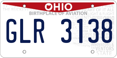 OH license plate GLR3138