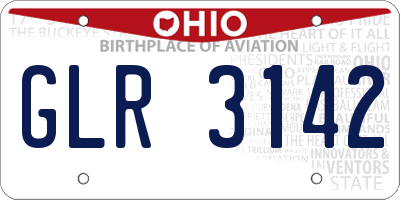 OH license plate GLR3142