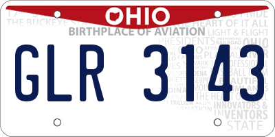 OH license plate GLR3143