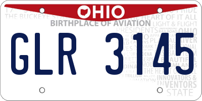 OH license plate GLR3145