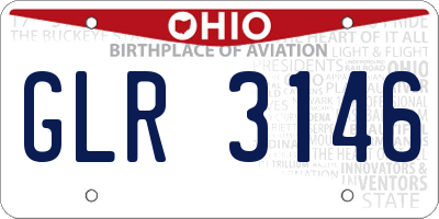 OH license plate GLR3146