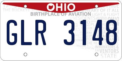 OH license plate GLR3148