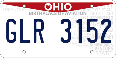 OH license plate GLR3152