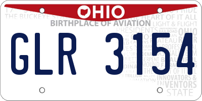OH license plate GLR3154