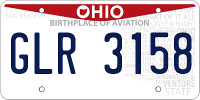 OH license plate GLR3158