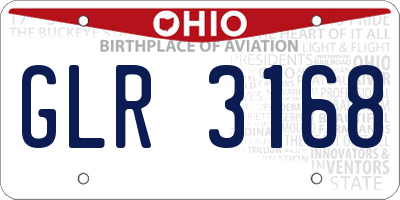 OH license plate GLR3168