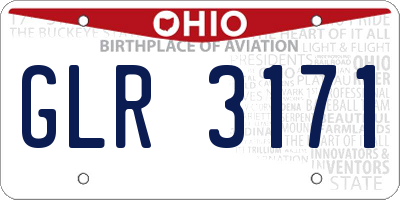 OH license plate GLR3171