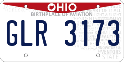 OH license plate GLR3173