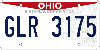 OH license plate GLR3175