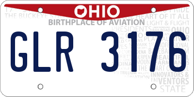 OH license plate GLR3176