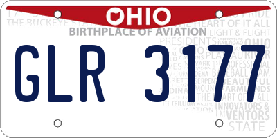 OH license plate GLR3177