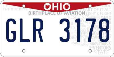 OH license plate GLR3178