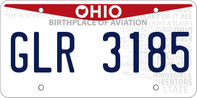 OH license plate GLR3185