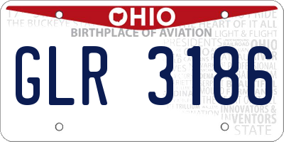 OH license plate GLR3186