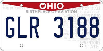 OH license plate GLR3188