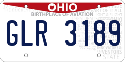 OH license plate GLR3189