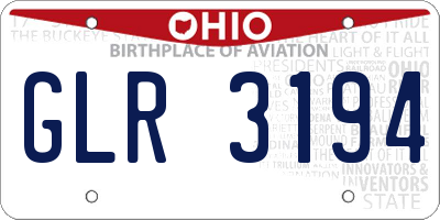 OH license plate GLR3194