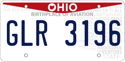 OH license plate GLR3196
