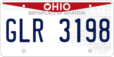 OH license plate GLR3198