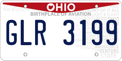 OH license plate GLR3199