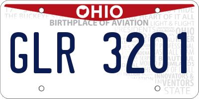 OH license plate GLR3201