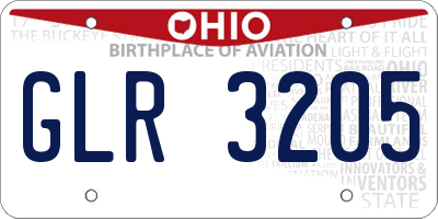 OH license plate GLR3205