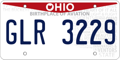 OH license plate GLR3229
