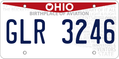 OH license plate GLR3246