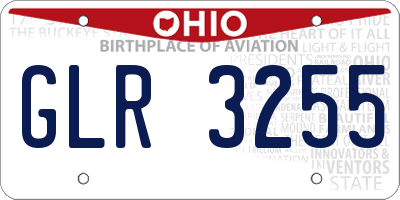 OH license plate GLR3255