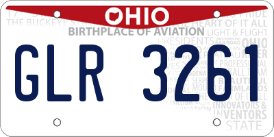 OH license plate GLR3261