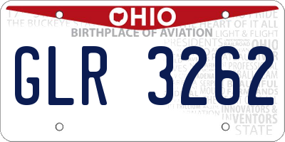 OH license plate GLR3262