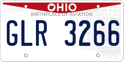 OH license plate GLR3266