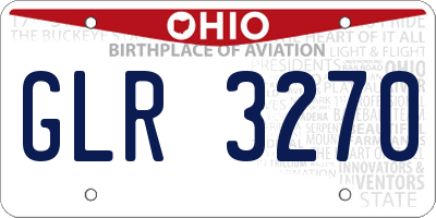 OH license plate GLR3270