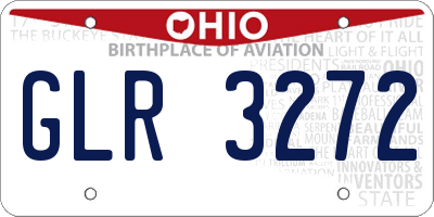 OH license plate GLR3272