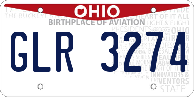 OH license plate GLR3274