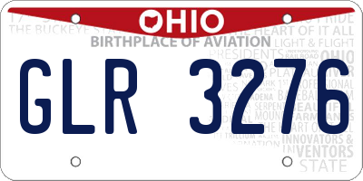 OH license plate GLR3276