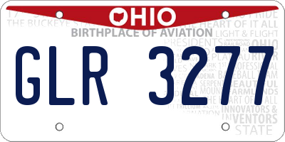 OH license plate GLR3277