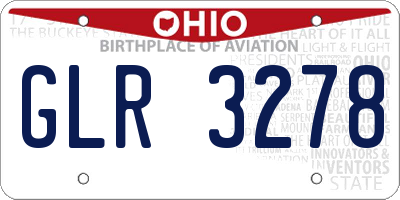 OH license plate GLR3278