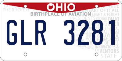 OH license plate GLR3281