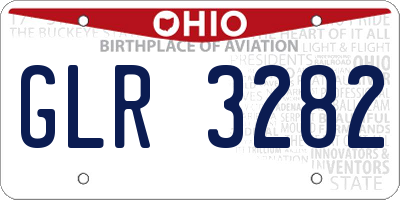 OH license plate GLR3282