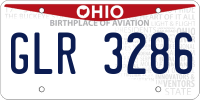 OH license plate GLR3286