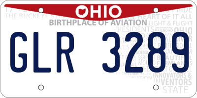 OH license plate GLR3289