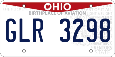 OH license plate GLR3298