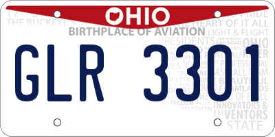 OH license plate GLR3301