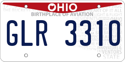 OH license plate GLR3310