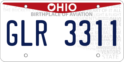 OH license plate GLR3311
