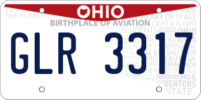 OH license plate GLR3317