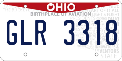 OH license plate GLR3318