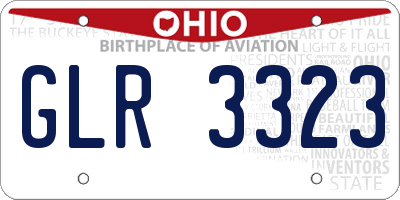 OH license plate GLR3323