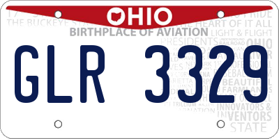 OH license plate GLR3329